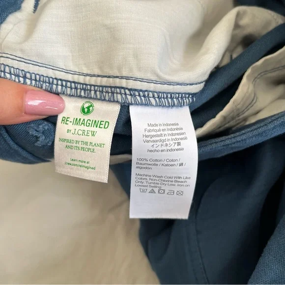 J. Crew BJ493 Cotton Camp Pants Blue NWT - Picture 9 of 10